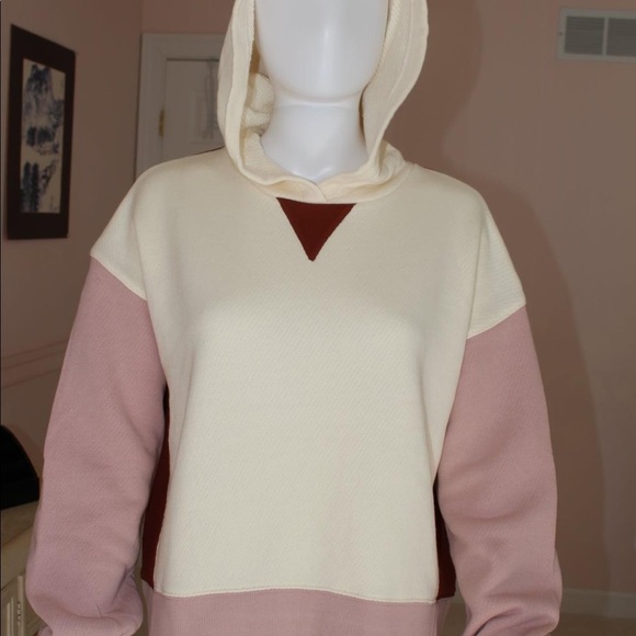 Madewell Women’s Airyterry Hoodie Sweatshirt in Colorblock size Small - Picture 4 of 12